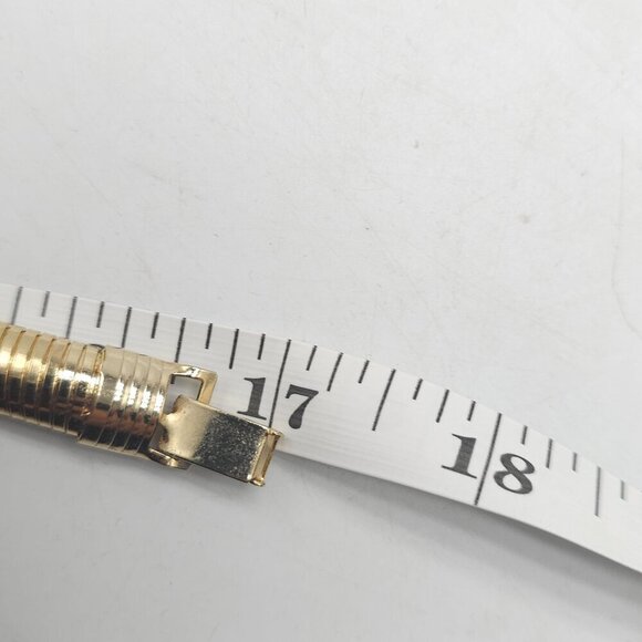 Vintage Egyptian Revival Gold-Tone Snake Chain Necklace 17 in - Picture 7 of 7